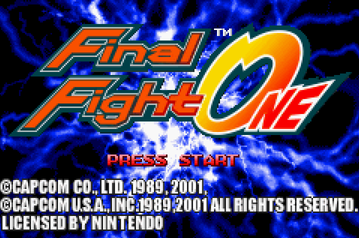 Final Fight One Title Screen